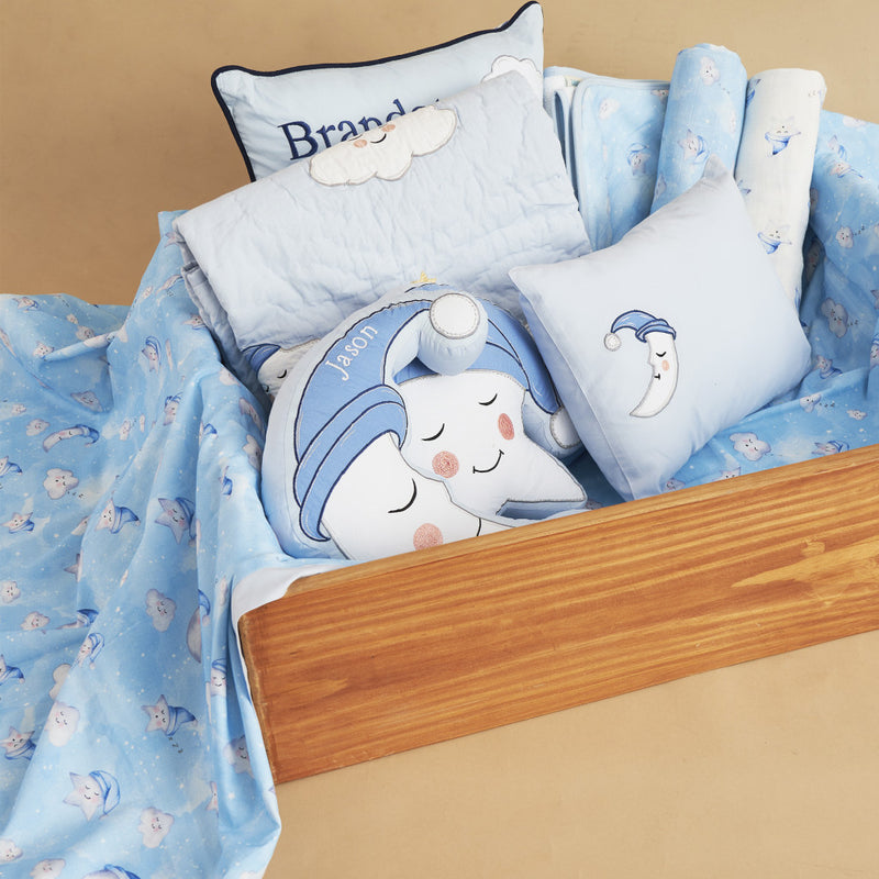 Moon Decorative Pillow (Blue)