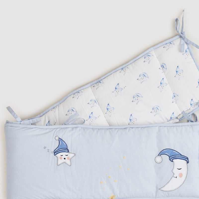 Celestial Blue Complete Crib Bedding Set (With Bumper)