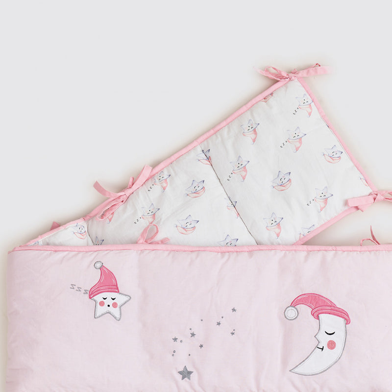 Celestial Pink Complete Crib Bedding Set (With Bumper)