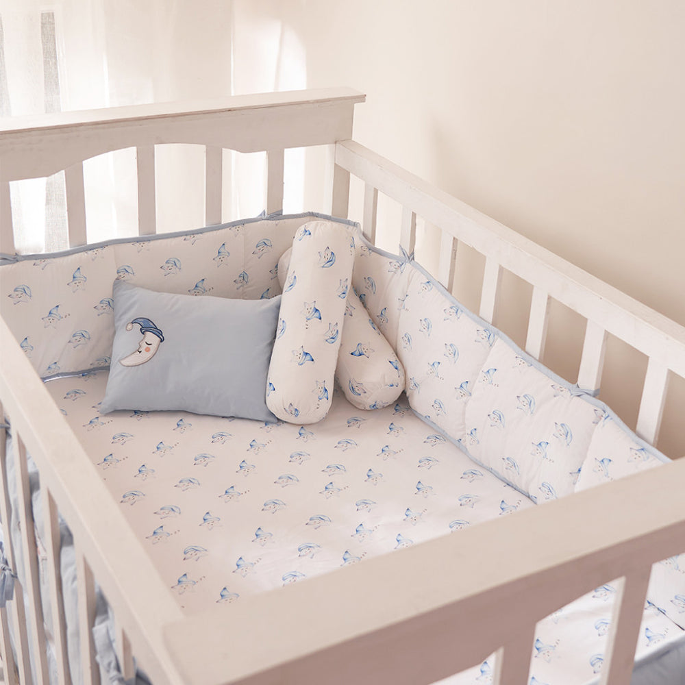 Celestial Blue Complete Crib Bedding Set Little West Street
