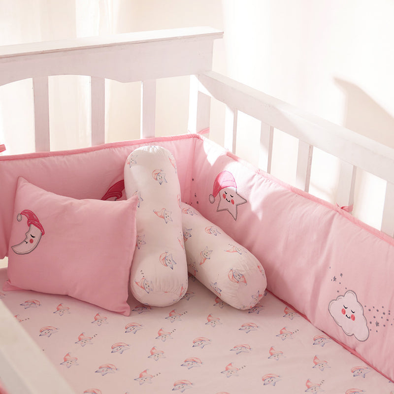 Celestial Pink Complete Crib Bedding Set (With Bumper)