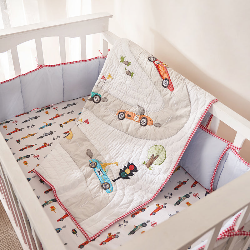 Racing Cars Complete Crib Bedding Set