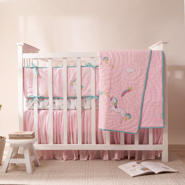 Unicorns Complete Crib Bedding Set (With Bumper)