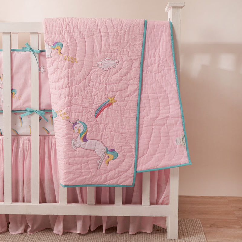 Purple unicorn crib bedding hotsell