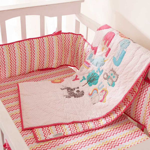 Alphabets Pink Bedding Collection