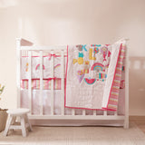 Alphabets Pink Complete Crib Bedding Set