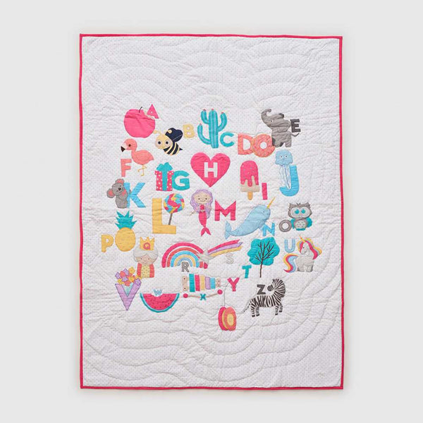 Alphabets Pink Bedding Collection