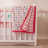 Alphabets Pink Complete Crib Bedding Set