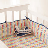 Alphabets Blue Complete Crib Bedding Set