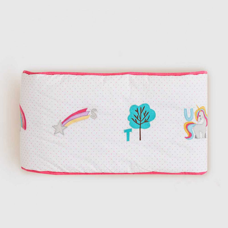 Alphabets Pink Reversible Bumper