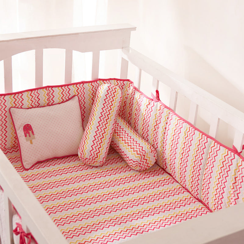 Alphabets Pink Complete Crib Bedding Set