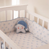 Organic Sleepy Star Blue Crib Sheet