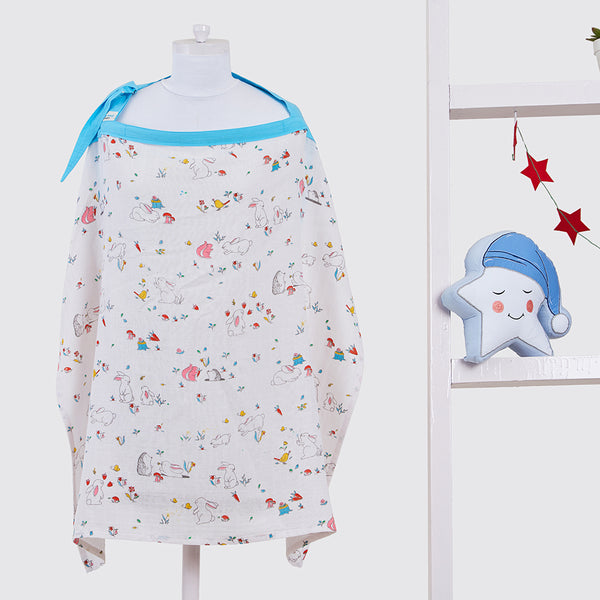 Snuggle Bunny Organic Muslin Nursing Cover