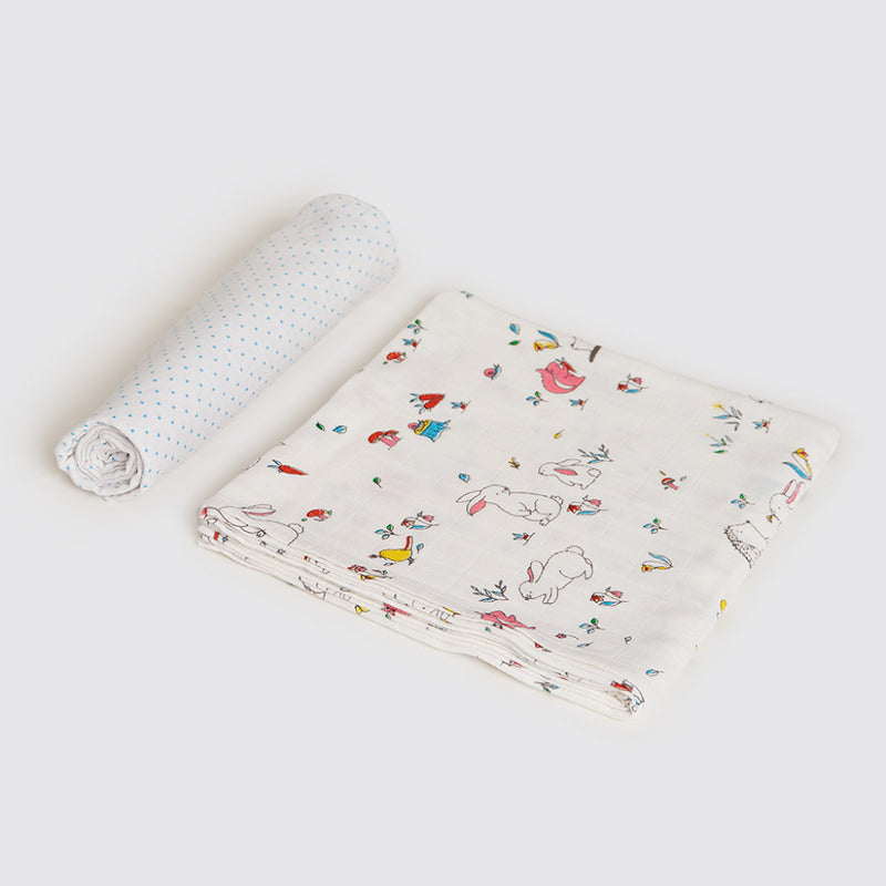 Snuggle Bunny Organic Swaddle Set