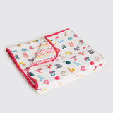 Alphabets Pink Organic Reversible Blanket