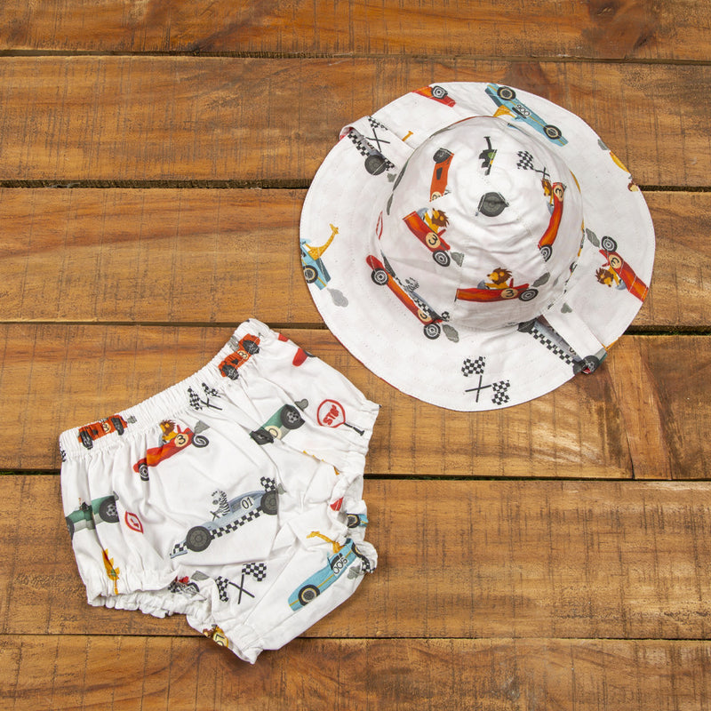 Racing Cars Organic Sun Hat