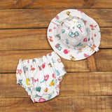 Alphabets Pink Organic Sun Hat