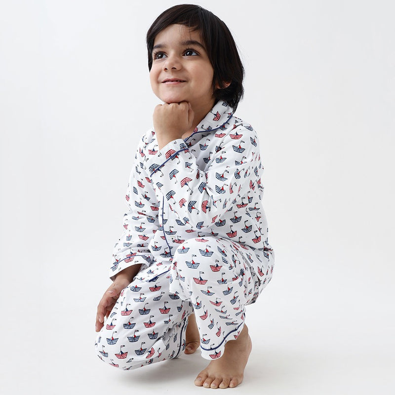 Sail Away Pajama Set For Kids