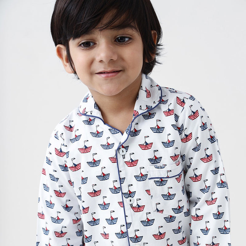 Sail Away Pajama Set For Kids