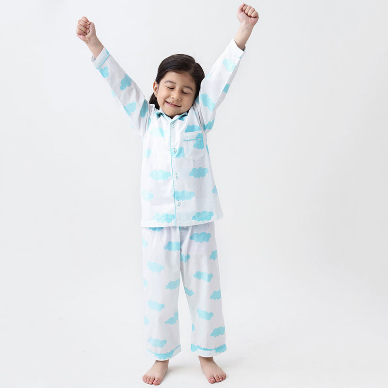 Organic Clouds Pajama Set For Kids