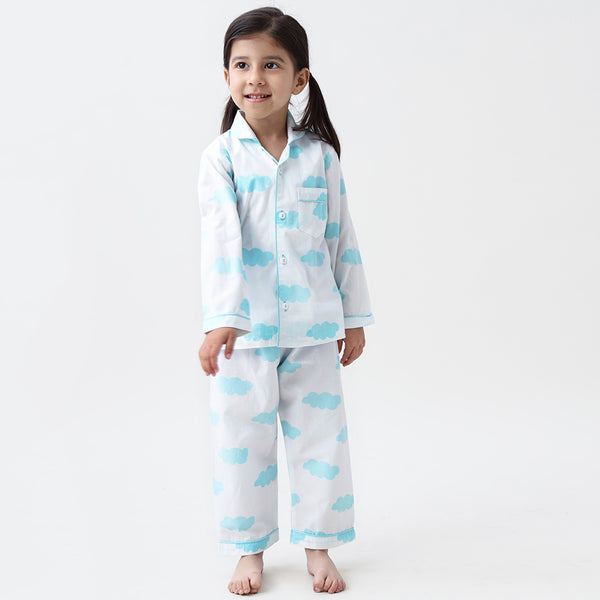 Organic Clouds Pajama Set For Kids