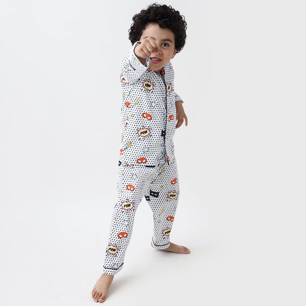 Organic Superhero Pajama Set For Kids