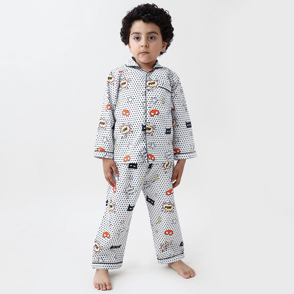 Organic Superhero Pajama Set For Kids