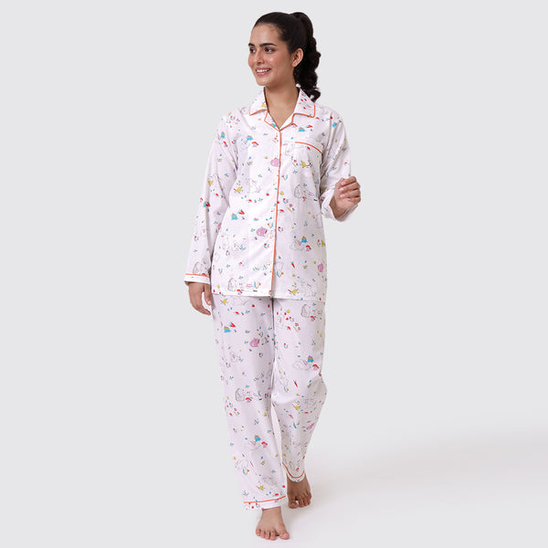 Women Organic Snuggle Bunny Pajama Set