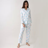 Women Organic Clouds Pajama Set