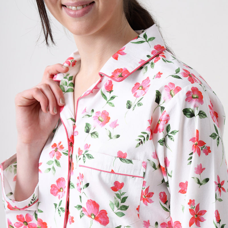 Women Organic Blossoms Pajama Set