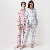 Women Santa's Workshop Pajama Set - Blush Pink