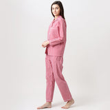 Women Classic Red Gingham Pajama Set