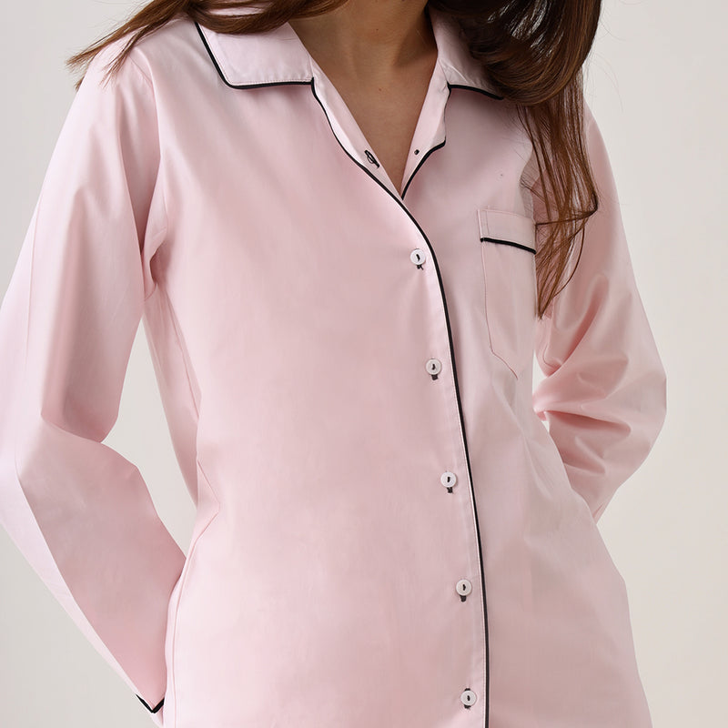 Women Classy Pink Pajama Set