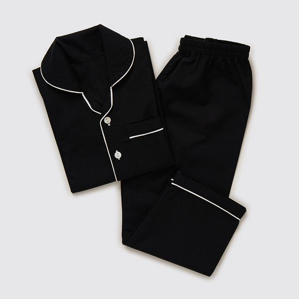 Men Classic Black Pajama Set