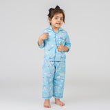 Celestial Blue Organic Pajama Set For Kids