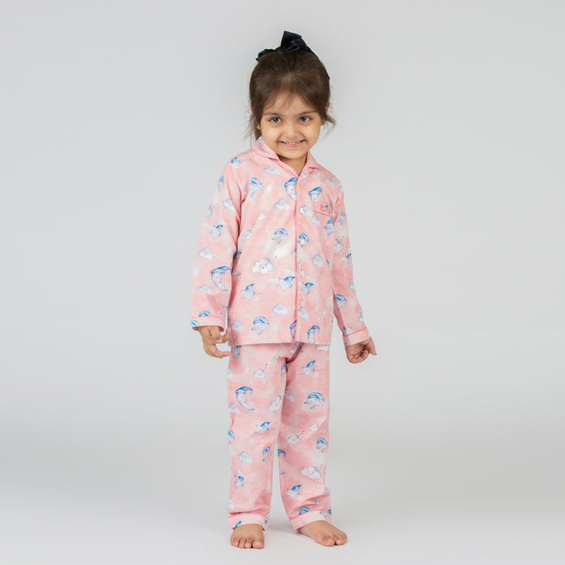 Celestial Pink Organic Pajama Set For Kids