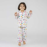 Alphabets Pink Organic Pajama Set For Kids