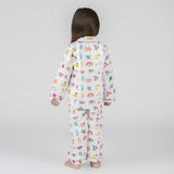 Alphabets Pink Organic Pajama Set For Kids