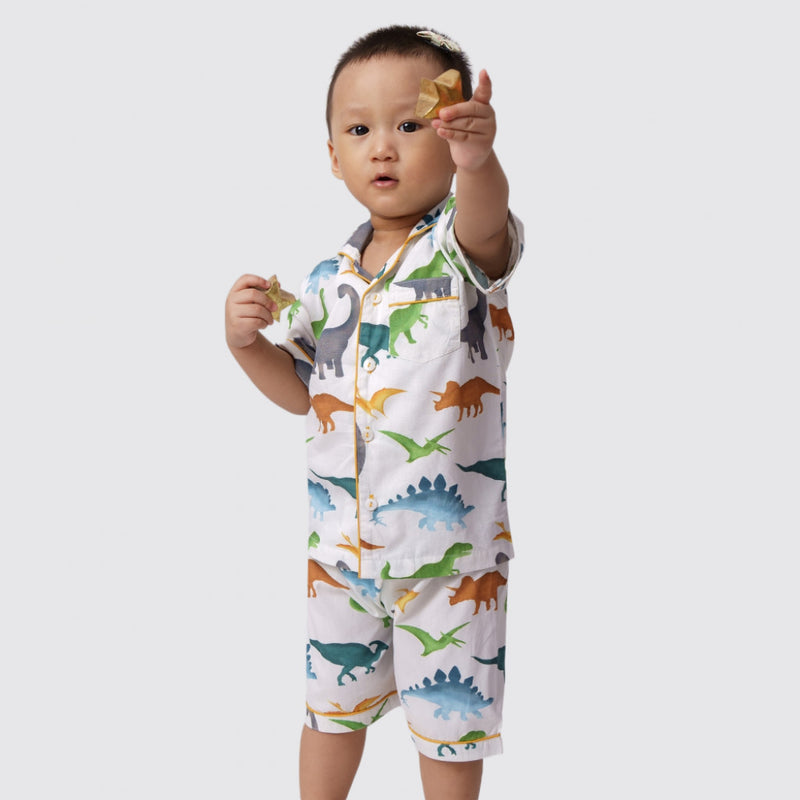 Dinosaurs Organic Shorts Set For Kids