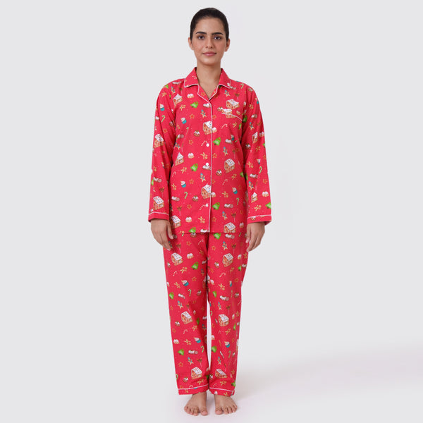 Women Sweet Christmas Pajama Set