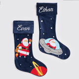 Santa In Ufo Luxe Stocking