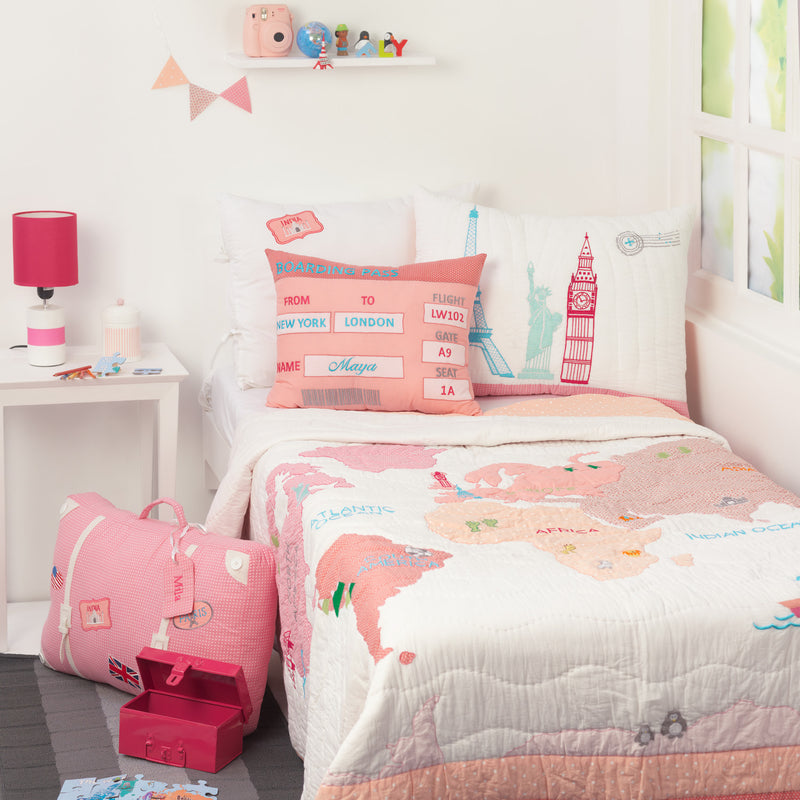 Around The World (Pink) Bedding