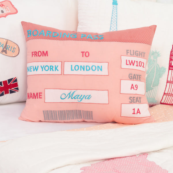 Boarding Pass Pillow