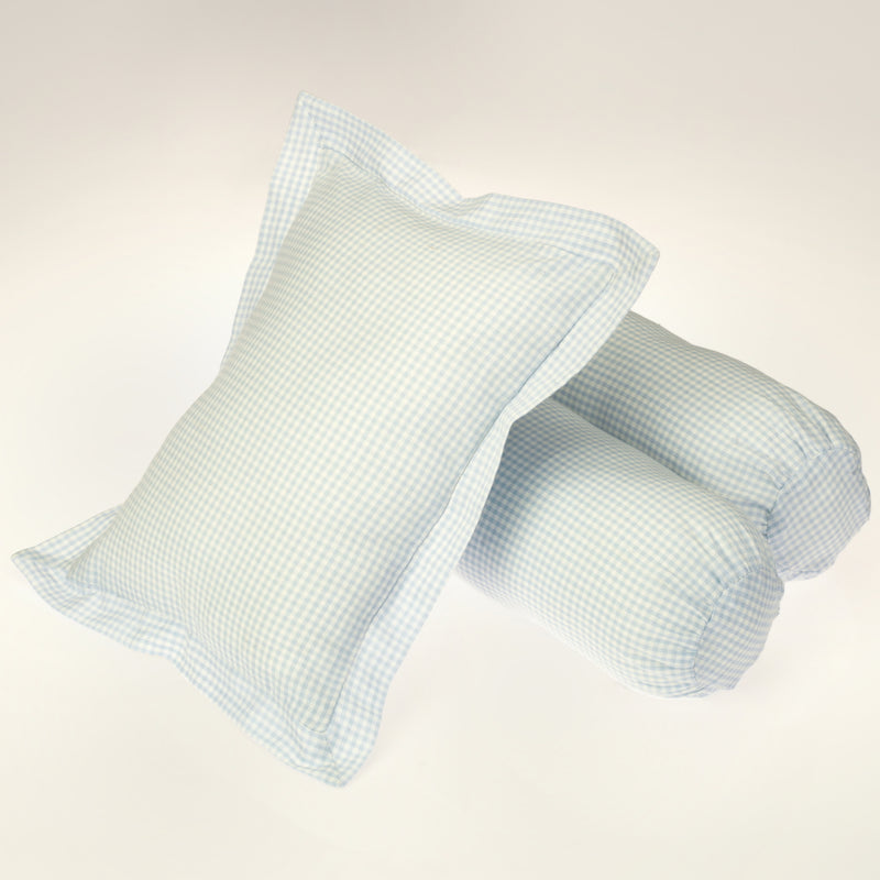 Gingham Pillow Set (Sky Blue)
