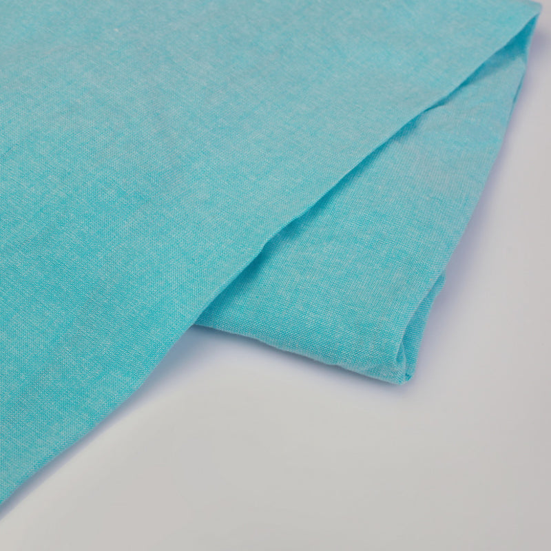 Classic Solid Fitted Sheet (Aqua Chambray)