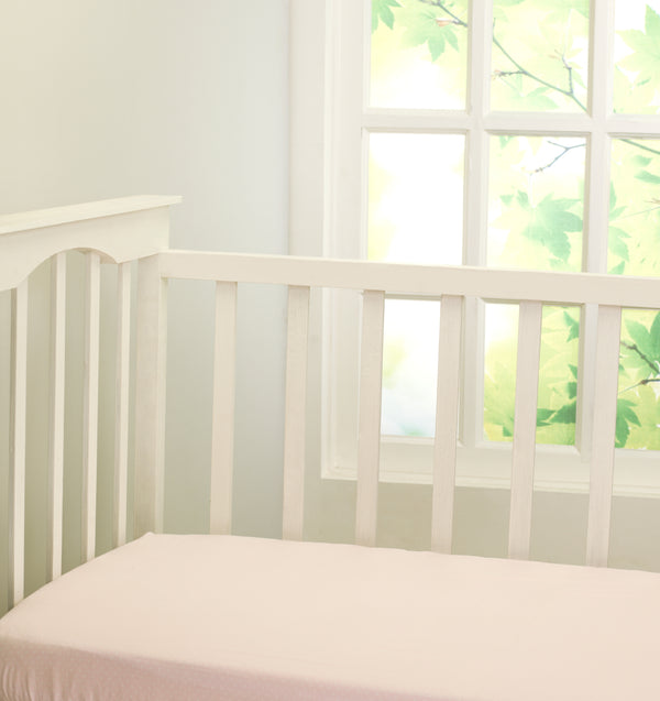 Petite Dots Fitted Sheet (Pink & White)