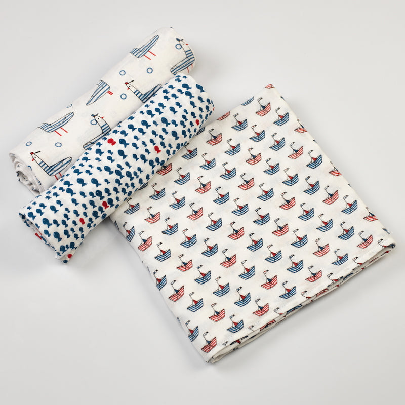 Nautical Swaddles Set