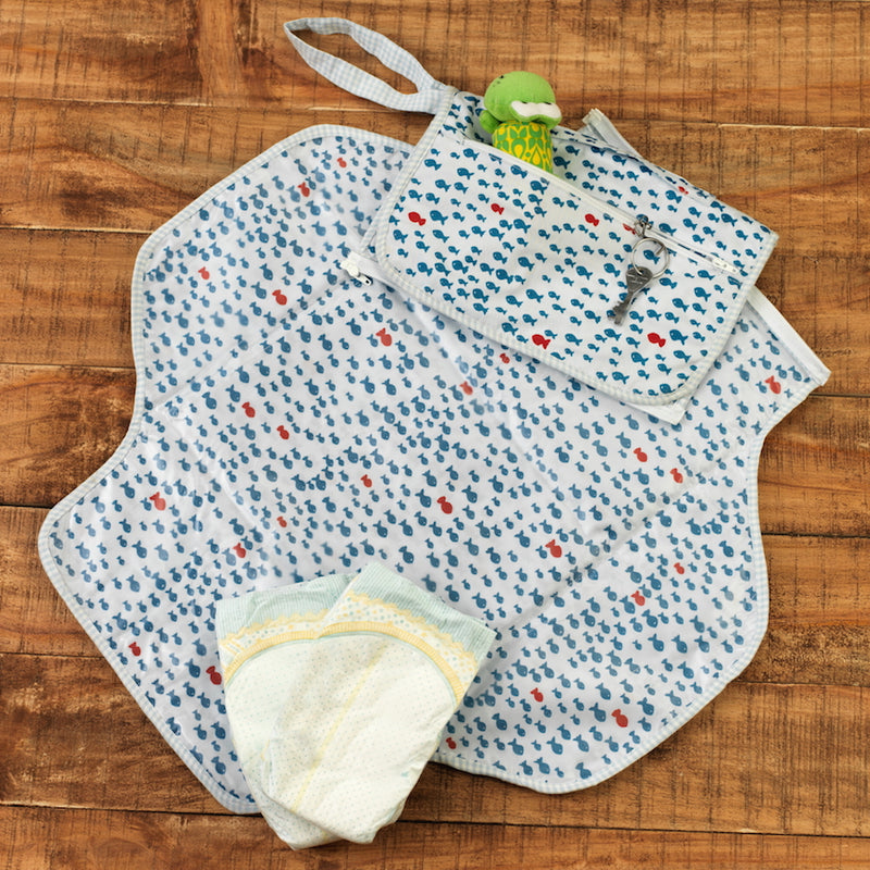 Nautical Diaper Clutch