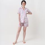 Women Madison Blockprint Shorts Set (Pink)