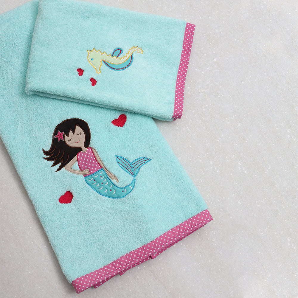 Mermaid themed bath towels clearance